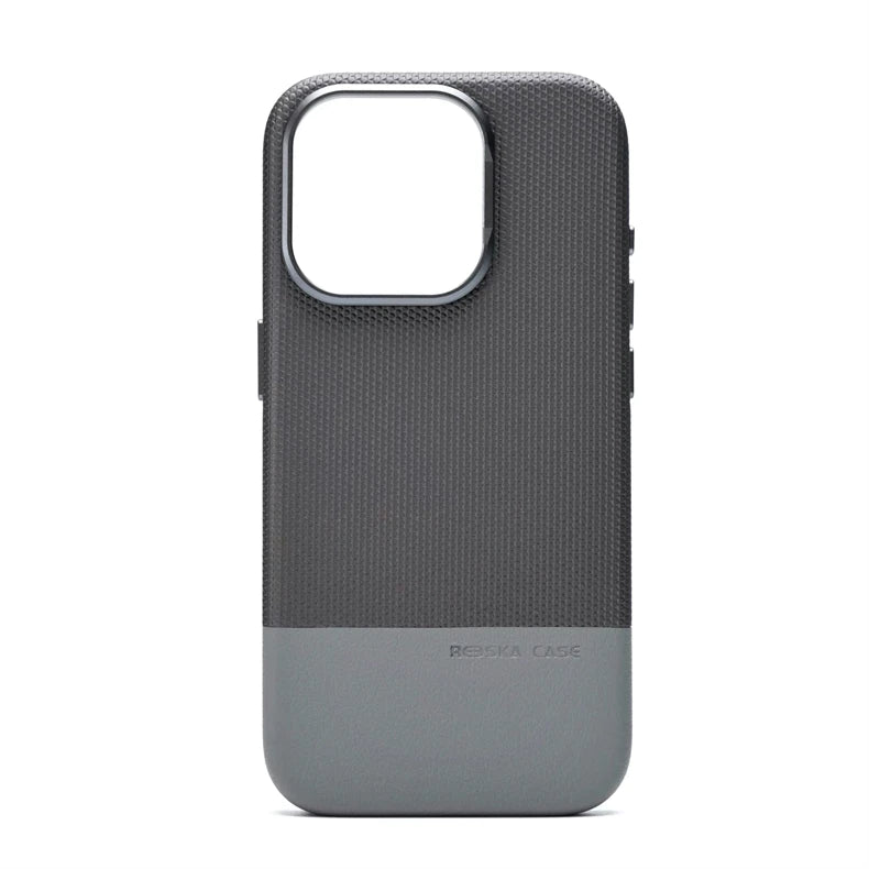 For Magsafe Fine Grained Leather Case For iPhone 17 Pro Max Ari 16 15 14 13 Metal Lens Frame Wireless Charge Accessories Cover