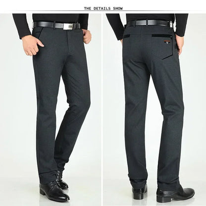 Men's Suit Pants High Quality Summer Men Dress Pants Straight Business Mens Formal Pants Big Size Classical Trousers