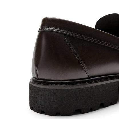 Handmade Men's Loafer Shoes High Quality Wear-Resistant Full Grain Leather Casual Shoes