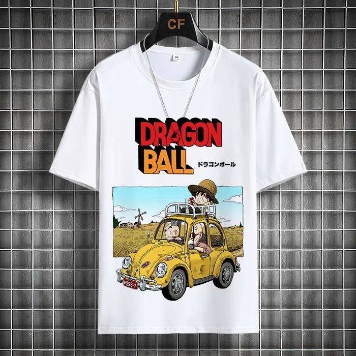 2026 Summer Dragon Ball Z Summer Trendy Short Sleeve Loose Fit T-Shirt Collaborative Release Bird Mountain Memorial Anime Goku