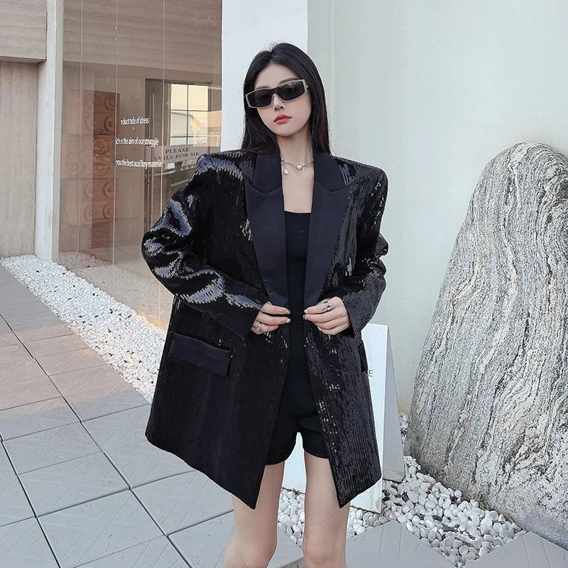Fashion High-Quality Blazer Jacket Women 2026 New Autumn Long SleeveTemperament Casual  All-Match Ladies Suit Outerwear Tops