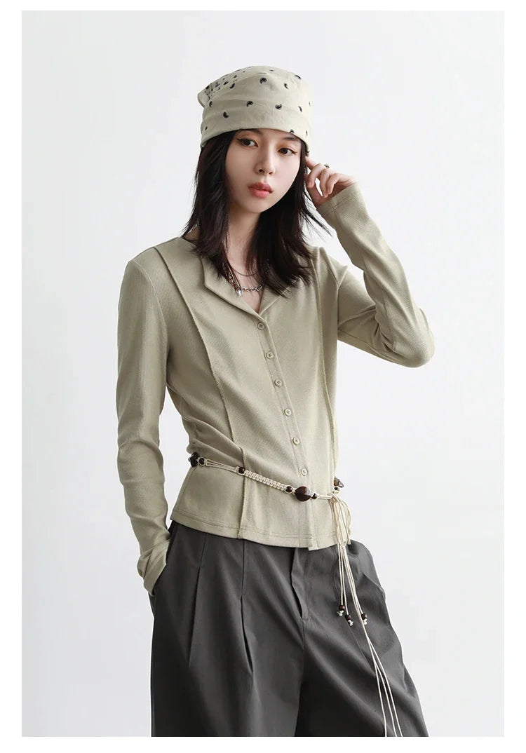 Women Cardigan Casual New Small Lapel Long Sleeved T-shirt Slim Female Knitted Sweaters Sports Spring Autumn 2025