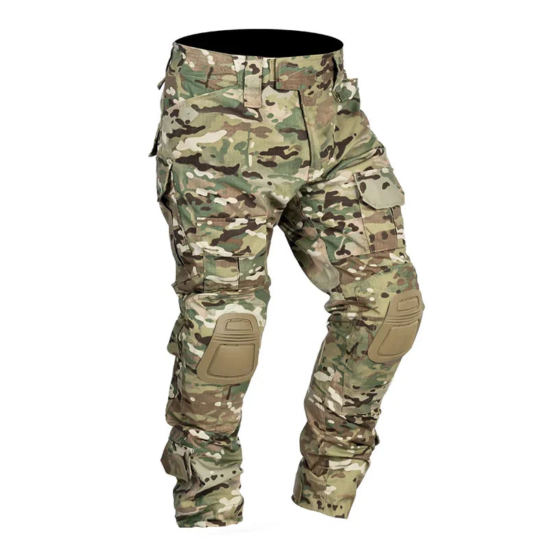 2025 Tactical Pant Combat Pants with Knee Pads Sport Trousers Camo Training Hunting Cargo Pants Men Multicam Clothing Breathable