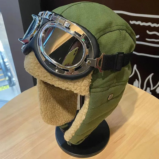 Unisex Aviation Trapper Hat - Korean Style Thermal Windproof with Ear Flaps for Cycling Winter