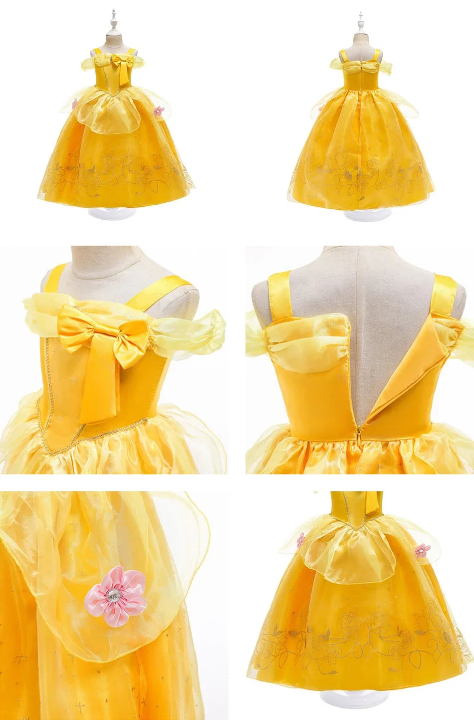 Girls Halloween Belle Dresses Girl Snow White Dress Kids Christmas Carnival Cosplay Clothes Children Princess Costumes