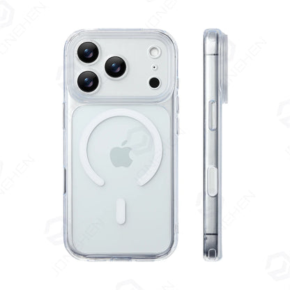 Business Matte Clear Camera Button Magnetic Case For iPhone 17 Pro Max Air 17pro Detachable Lens Shockproof Cover For Magsafe