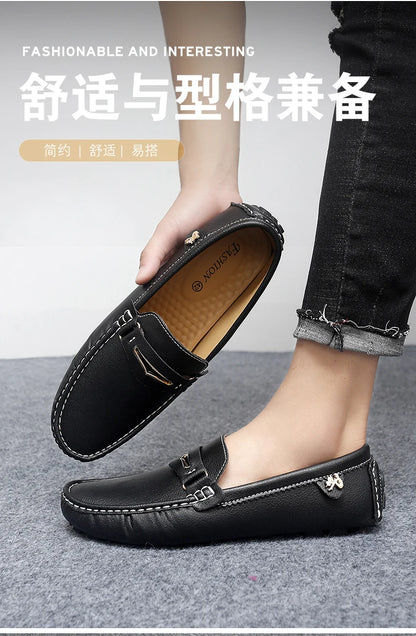 Formal Italian Shoes Men Handmade Leather Loafer Driving Flats Slip-on Casual Shoes Luxury Comfy Moccasins Dress Shoes for Men