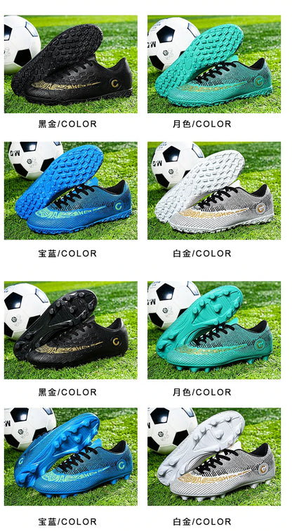 Large Size FG/TF High Quality Mens Soccer Shoes Non-Slip Turf Soccer Cleats for Kids Training Football Boots Chuteira Campo 48
