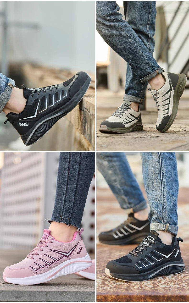 New Lightweight and Breathable Labor Protection Shoes for Men and Women Anti Smashing and Anti Piercing Steel Toe Safety Shoes