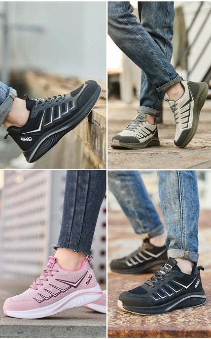 New Lightweight and Breathable Labor Protection Shoes for Men and Women Anti Smashing and Anti Piercing Steel Toe Safety Shoes