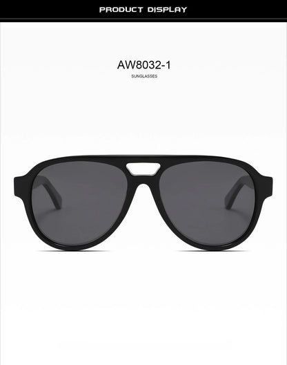 2026 Fashion Top Quality Double Beam Sunglasses Pilot Men Designer Brand Sun Glasses Acetate Women Outdoor UV400 Anti UV Goggles