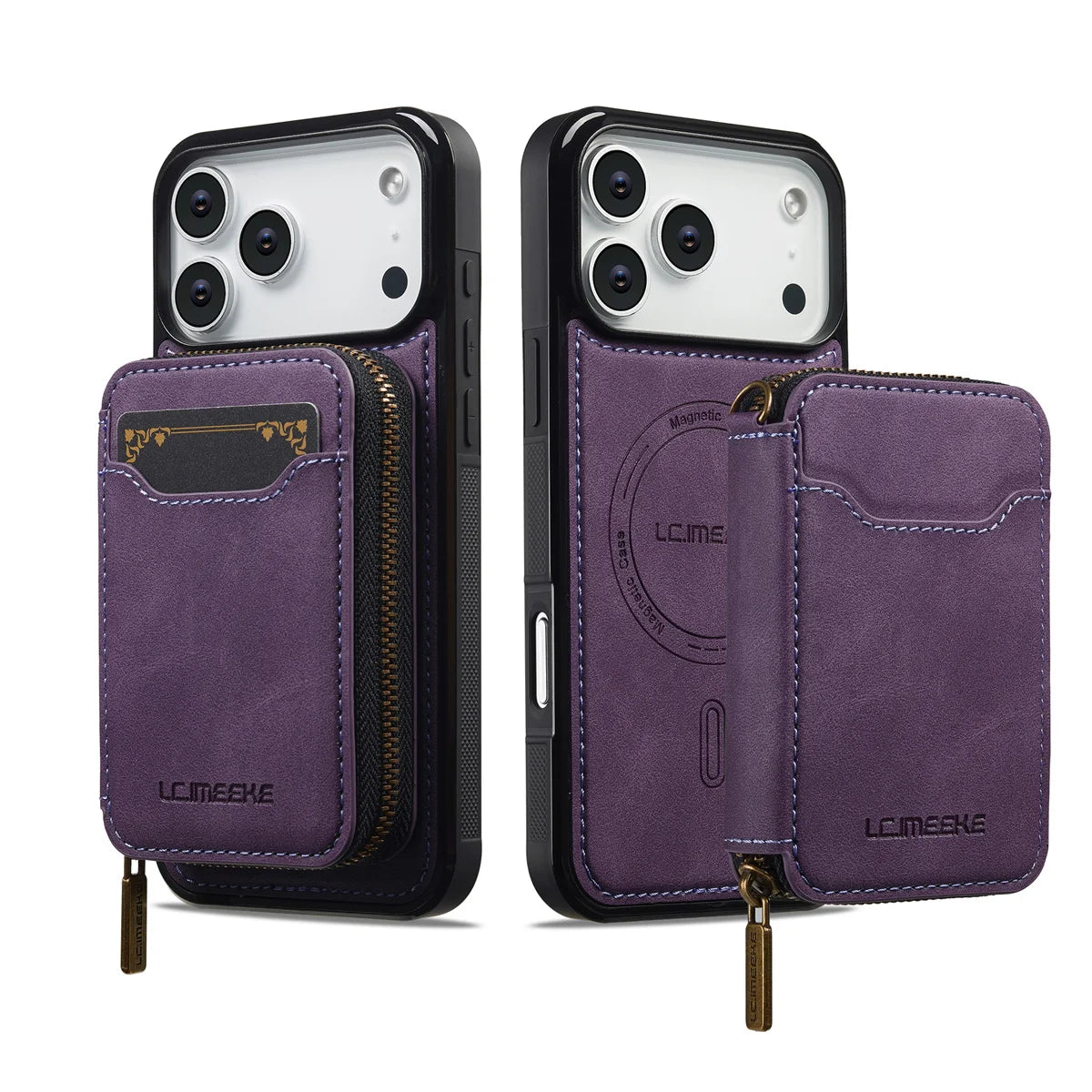 Detachable Magnetic Wallet Leather Phone Case for IPhone 17 Pro Max Air 16 Plus 15 14 13 12 11 Pro 16E Anti-Theft Brush Cover