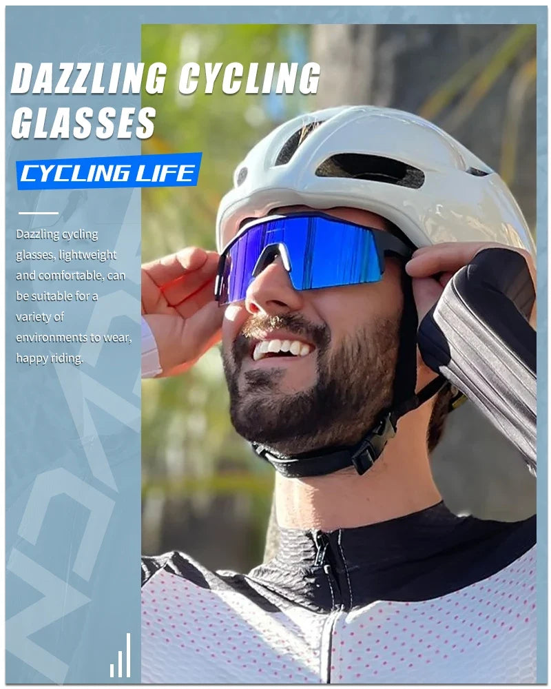 Cycling Sunglasses UV400 Cycling Glasses Polarized Built-in Myopia Frame Man Bicycle Eyewear Outdoor MTB Bike Goggles