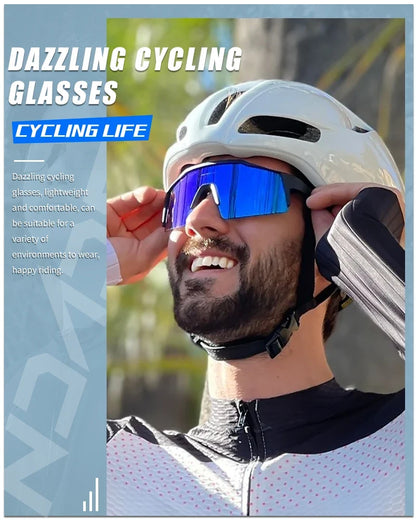 Cycling Sunglasses UV400 Cycling Glasses Polarized Built-in Myopia Frame Man Bicycle Eyewear Outdoor MTB Bike Goggles