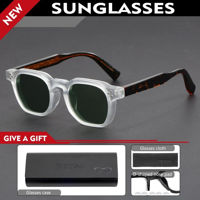 New Fashion Personalized Simple Geometric Design Polarized Sunglasses UV Protection Customizable Prescription  1045