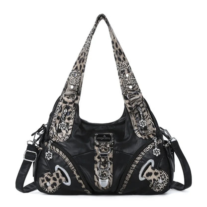 Women Handbags Large Women's Shoulder Bag Leopard Print Top-Handle Fashion Satchel Dumpling Shoulder Tote Hobos Bag