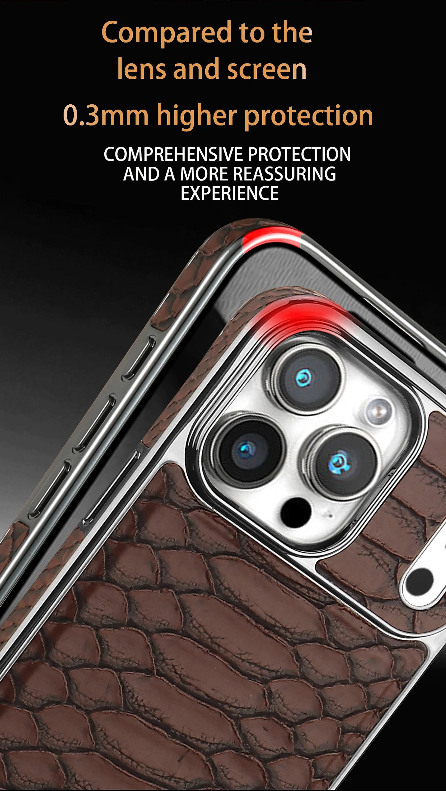Luxurious And Stylish Snake Patterned Leather Phone Case, For IPhone 17 16 15 Pro Max 17Air Protective Case, With Flannel Lining