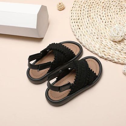Girl Summer Sandals Classic Fashion Ethnic Style Kids Beach Sandals Fashion Open-toe Versatile Children Non-slip Causal Shoes