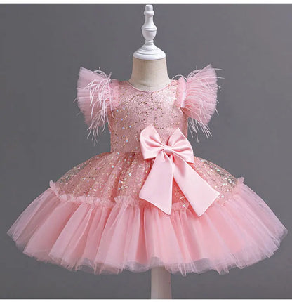 Fashion Girls Dresses for Party and Wedding Sleeveless Kids Birthday Party Princess Dresses Summer Girl Evening Gown 1-9 Years
