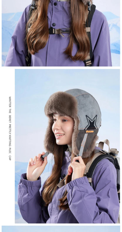 Russian Hat Men Women New Thick Warm Autumn Winter Fur Hat Male Female Windproof Snow Ski Trapper Earflap Cap Bomber Hat