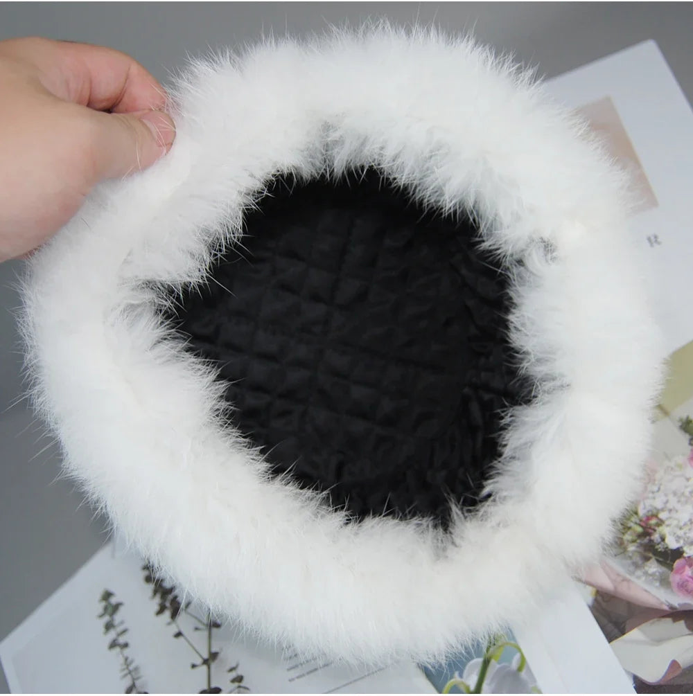 2026  Unisex Winter Russian Outdoor 100% Genuine Rabbit Fur Caps Warm Real Rabbit Fur Bomber Hat Natural Quality Rabbit Fur Hats