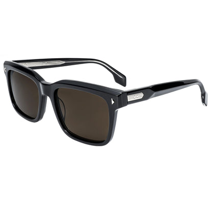 Fashion Retro Rivet Transparent Acetate G15 Green UV400 Rectangle Sunglasses Unisex Eyewear