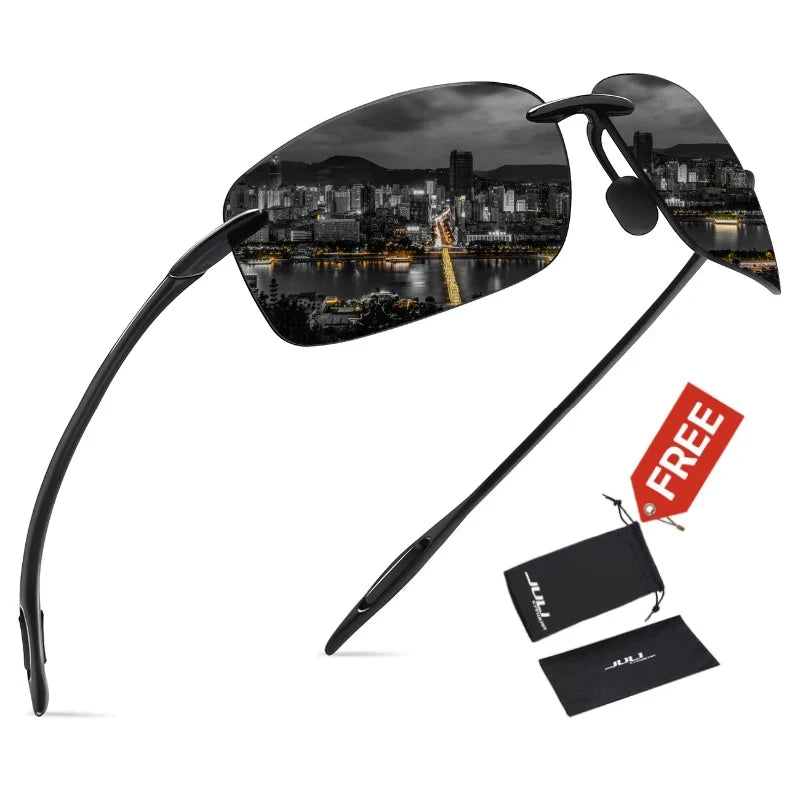 Sports Sunglasses for Men Women Tr90 Rimless Frame for Running Fishing Golf Driving MJ8009