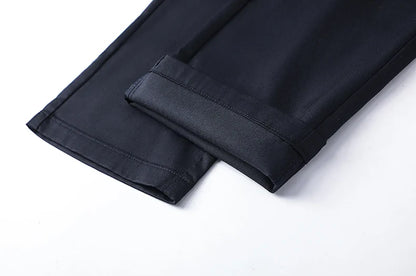 Mulberry Silk Pants Men's Summer Thin Breathable Business Casual Loose Trousers Straight Non-iron Solid Color Plus Size 3colors