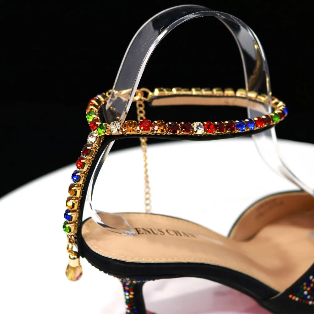 New Arrival Fashion Style Pointed Shoes Bag Soft Handle Bag Anklet Design Medium Heel Ladies Shoes Suitable for Wedding Party