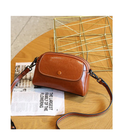 mini small genuine leather vintage bag Crossbody Bag luxury mobile phone shoulder bag  women mobile bag for women