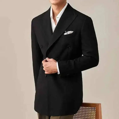 Spring Jacket Men Blazer Masculino Slim Fit Blazer Hombre Lapel Collar Casual Business Italian Style Double Breasted Blazer Men