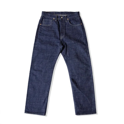 WWII Model Wide Straight Jeans One Wash 14oz Selvedge Denim