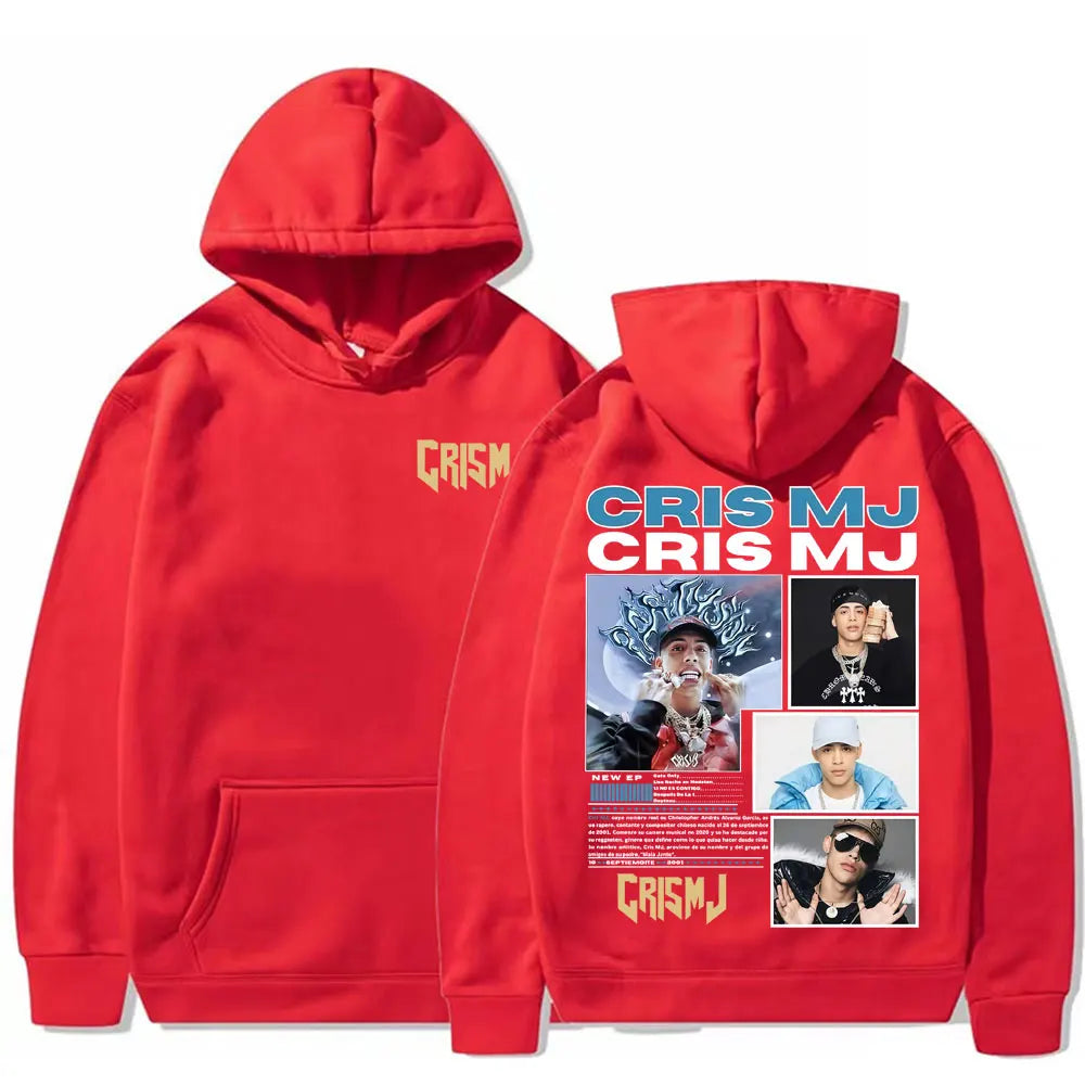Rapper CRIS MJ Album Tour 2025 Graphic Hoodies Men's Women Fashion Hip Hop Streetwear Sweatshirts High Quality Bodywarmer Hoodie