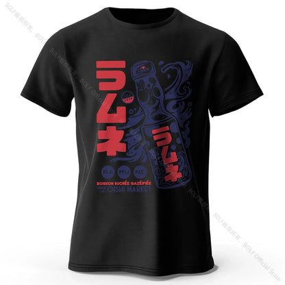 Men's Anime Character Printed 100% Cotton T-Shirt, Soft Fabric Round Neck Short Sleeve Tee, Unisex Harajuku