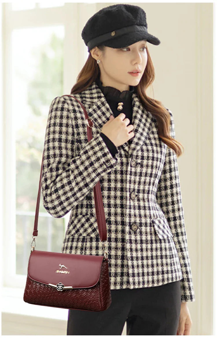 Women Small Square Flip cover Bags Retro Versatile Shoulder Strap Large Capacity Casual Portable Female Shoulder Crossbody Bags