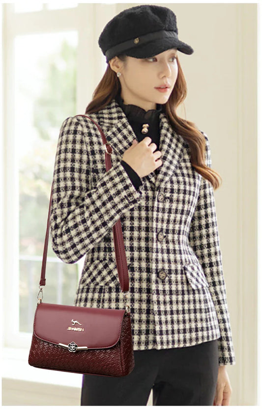 Women Small Square Flip cover Bags Retro Versatile Shoulder Strap Large Capacity Casual Portable Female Shoulder Crossbody Bags