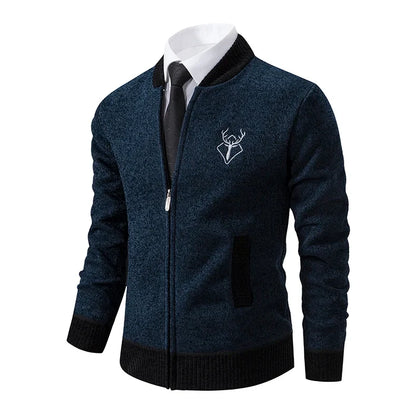 Vintage Men Knitted Sweaters Cadigan Men's Casual Fashion Button Up Cardigans Jackets Autumn Winter Jumper Coat