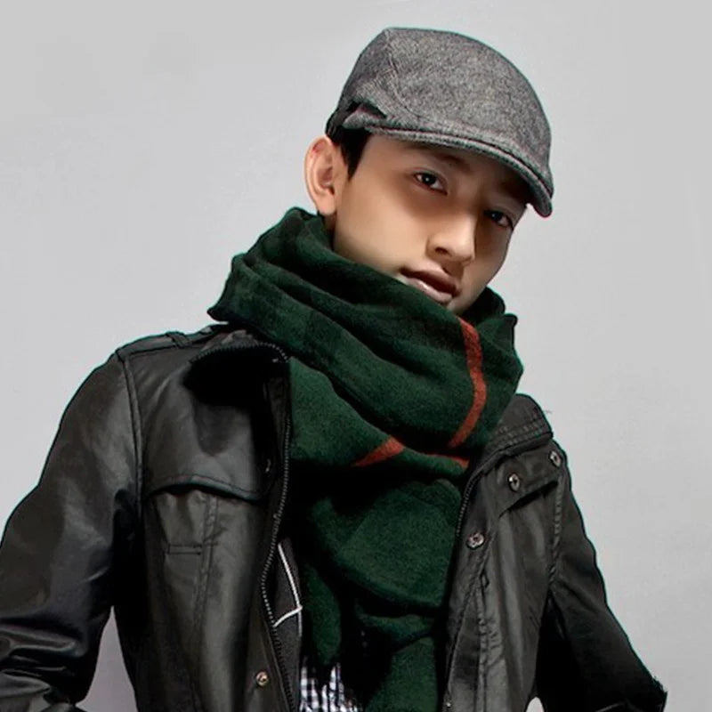 Men Retro Beret British Hats Wool Blend Vintage Herringbone Tweed Men Casual Fashion Hat Flat Keep Warm Caps Gifts