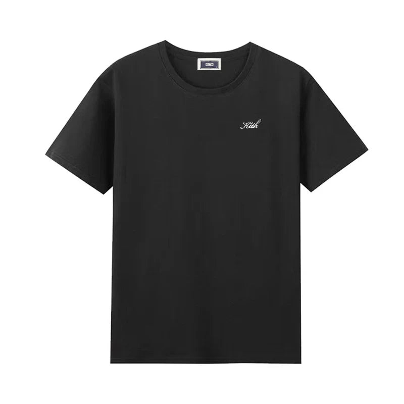 Summer Exported to Japan Korean Cotton Men Women T-shirt Embroidery letter Logo Couple Casual Loose O-Neck Short Sleeve Tees