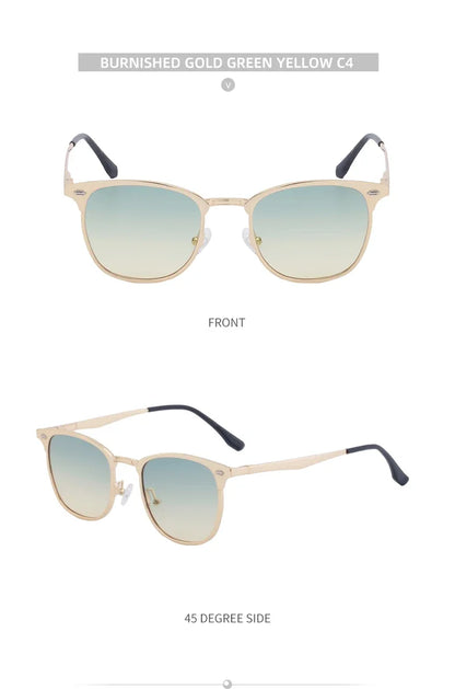 New Arriavl Square Sunglasses Men 2026 Luxury Brand Metal Frame Retro Punk Sun Glasses Male Driving Shades Vintage Eyewear UV400