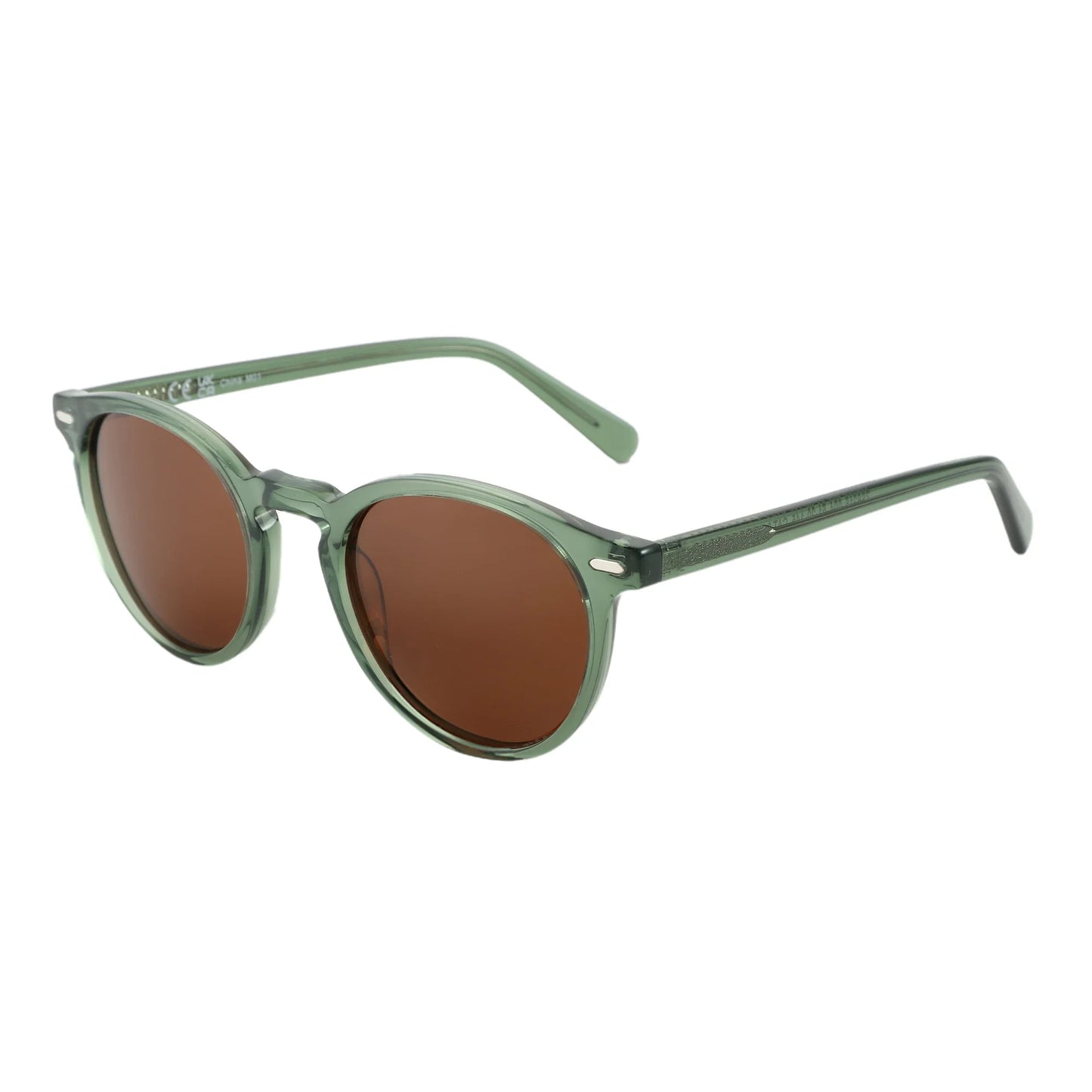 2026 Fashion Round Polarized Sunglasses Women Uv400 Protection Shade High-quality Acetate Retro Sun Glasses ZS6215