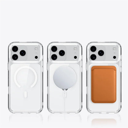 Touch Camera Button Original Clear for Magsafe Case For iPhone 17 Air 17Pro 17Pro Max Wireless Charge Shockproof Hard Cover