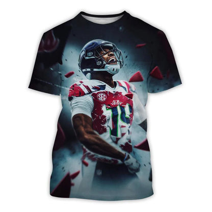 Summer fashion trend 3D printed men's short sleeved T-shirt personalized hip-hop comfortable round neck T-shirt sports top