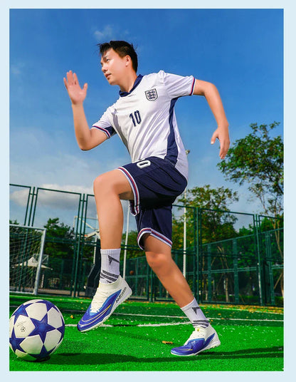 New Men Soccer Shoes Sport Outdoor Football Boots Training Boys Breathable Cleats Adult Long Spikes Non Slip Match Comfortable