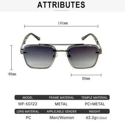 New Sunglasses For Men Luxury Fashion Glasses Sunscreen  Square Sunglasses Women Trendy Vintage Gafas De Sol Hombre Zonnebril Su