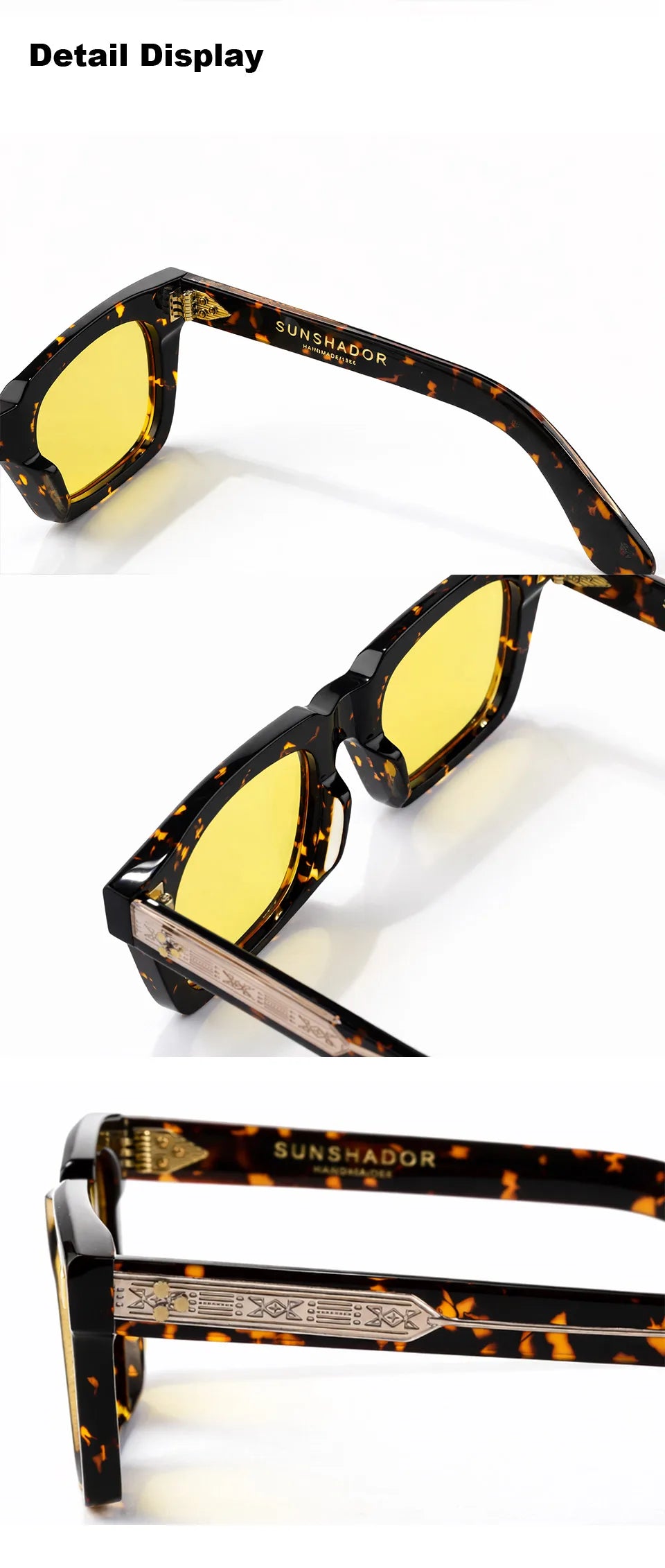 New Luxury Brand Designer Original Sunglasses Men Handmade Acetate Top Quality Eyewear Women Outdoor UV Protection Sun Glasses