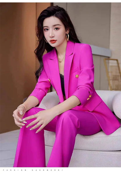 New Advanced Design Women's Suit Jacket Korean Style Spring Autumn Professional White Collar Small Western Clothes