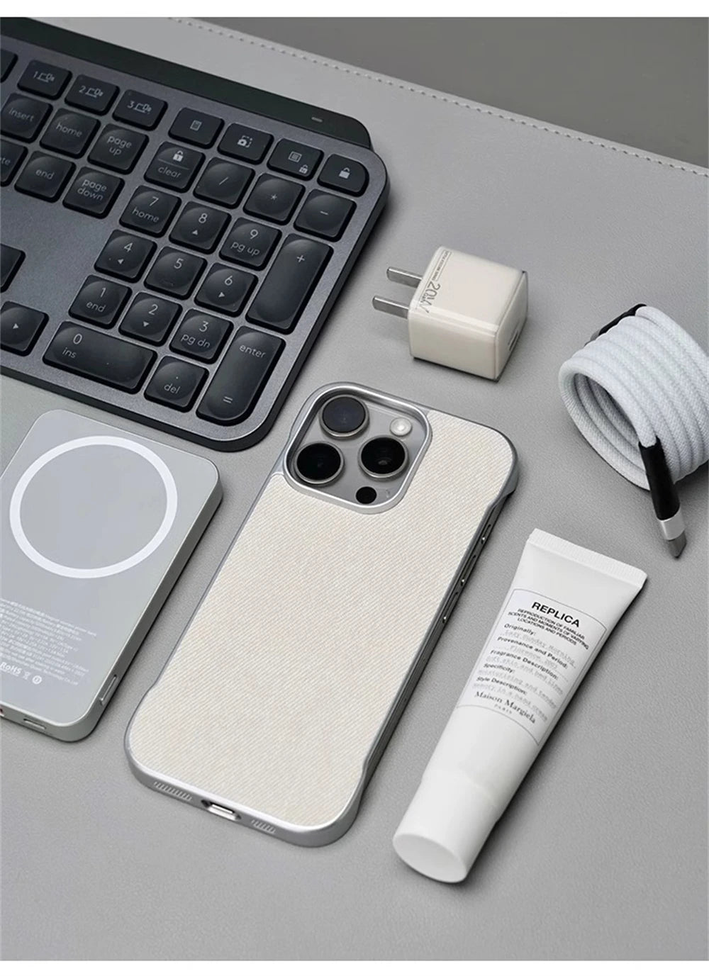 Ultra Thin Frameless Cloth Texture Magnetic Case For iPhone 17 Air 16 Pro Max 15 14 MagSafe Wireless Charge Borderless Hard Cove
