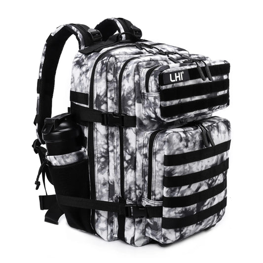 45L Tactical Backpack for Men and Women Large Athlete Gym Bag Outdoor Sports Hiking Survival Rucksack with Bottle Holder