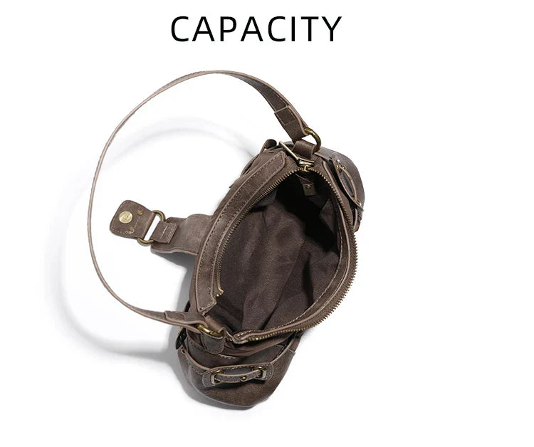 Vintage Rivet Armpit Bag Small PU Leather Shoulder Bags for Women Handbag Female Luxury Design Ladies Hand Bags Bolsa